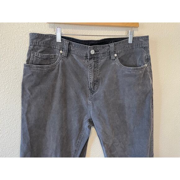 PrAna Men's Sustainer Slim Fit Charcoal Gray Corduroy Straight Leg Pants 36/32 - Picture 9 of 14